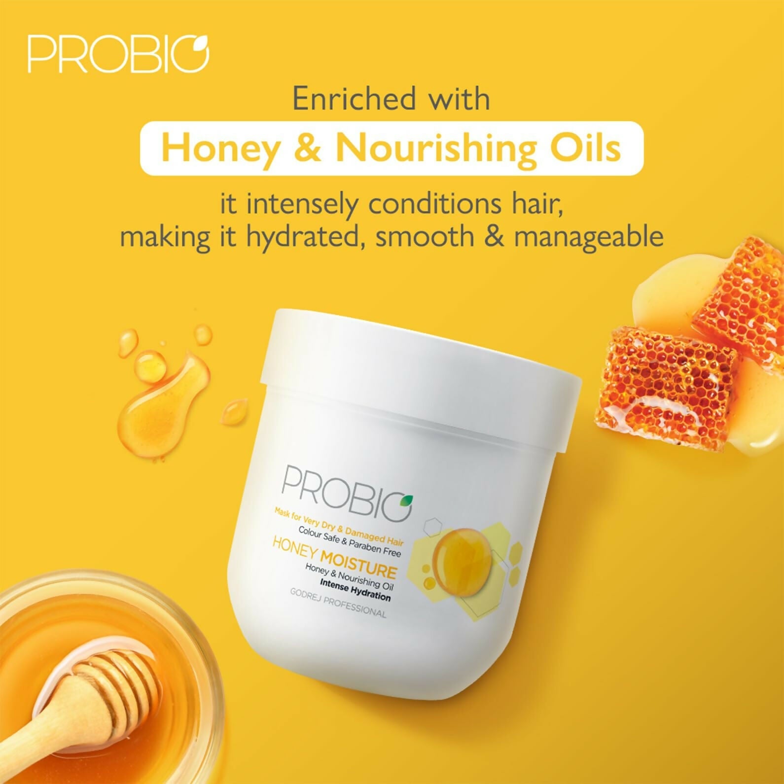 Godrej Professional Probio Honey Moisture Hair Mask | Grocsy