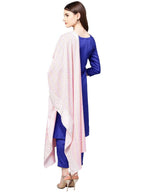 Ahalyaa Women's Royal Blue Poly Silk Solid Salwar Suit with Dupatta | Grocsy