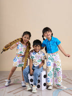 Snakes and Ladders Boys Multi Color Snake Print Shirt from Siblings Collection | Grocsy