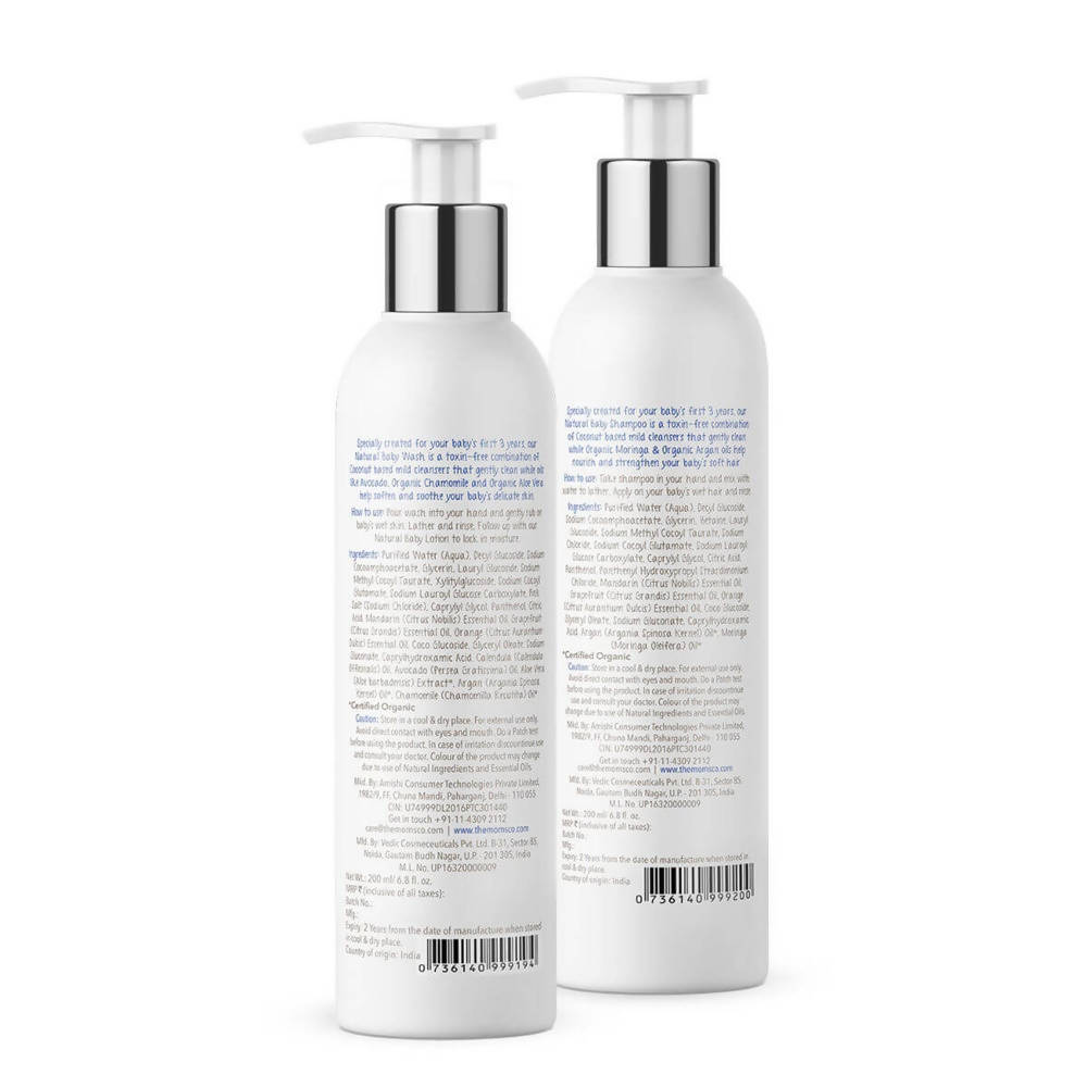 The Moms Co Natural Tear-Free Cleaning Bundle For Baby | Grocsy