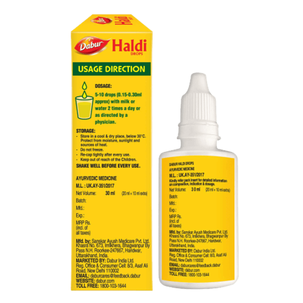 Dabur Haldi Drops Immunity Booster | Grocsy