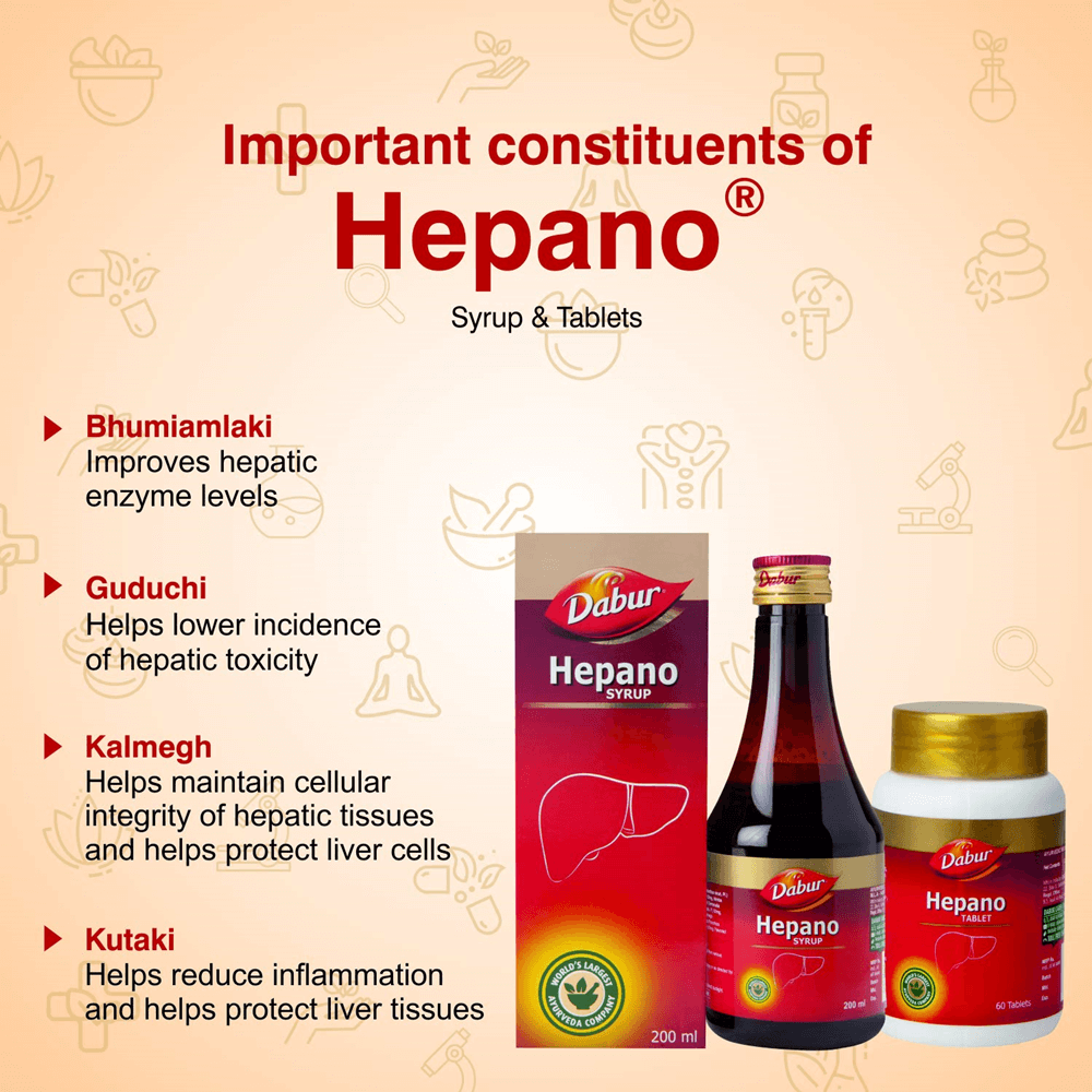 Dabur Hepano Syrup - 200 ml | Grocsy
