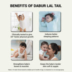Dabur Lal Tail - Ayurvedic Baby Massage Oil For Baby's Bone, Muscle & Skin Health | Grocsy