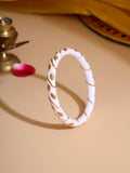 Ruby Raang White Traditional Bangle | Grocsy