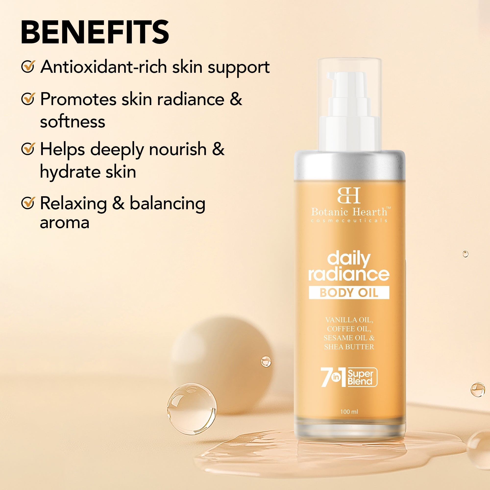 Botanic Hearth Daily Radiance Body Oil | Grocsy