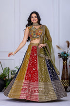 Lehenga Mart Designer Wedding Lehenga choli for Women - Multicolor | Grocsy