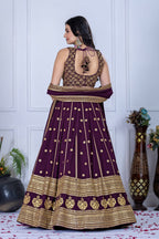 Lehenga Mart Designer Wedding Lehenga choli for Women - Wine | Grocsy