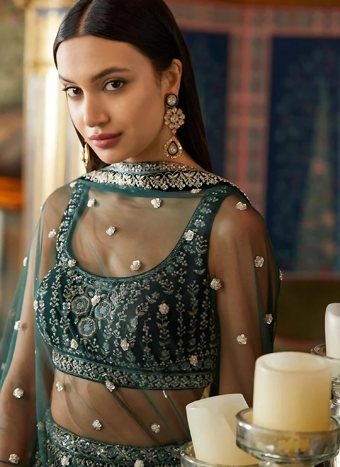 Lehenga Mart Designer Wedding Lehenga Choli For Women - Green | Grocsy
