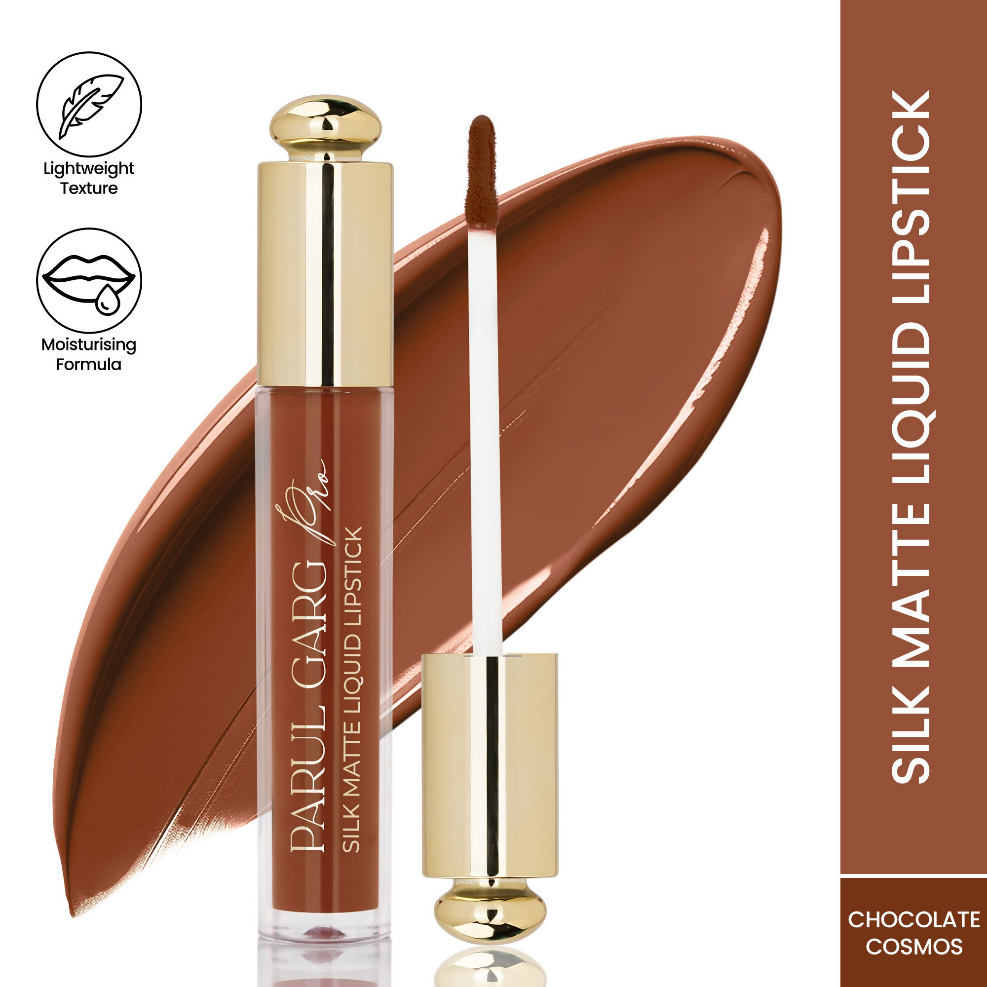 Parul Garg Beauty Silk Matte Liquid Lipstick - Chocolate Cosmos 03 | Grocsy