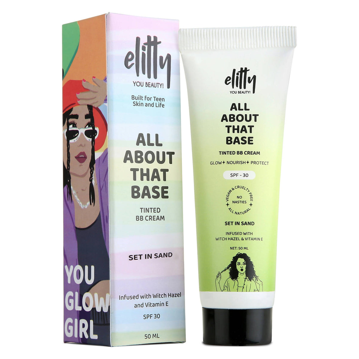 Elitty All About That Base Tinted BB Cream with SPF 30 - Set in sand | Grocsy