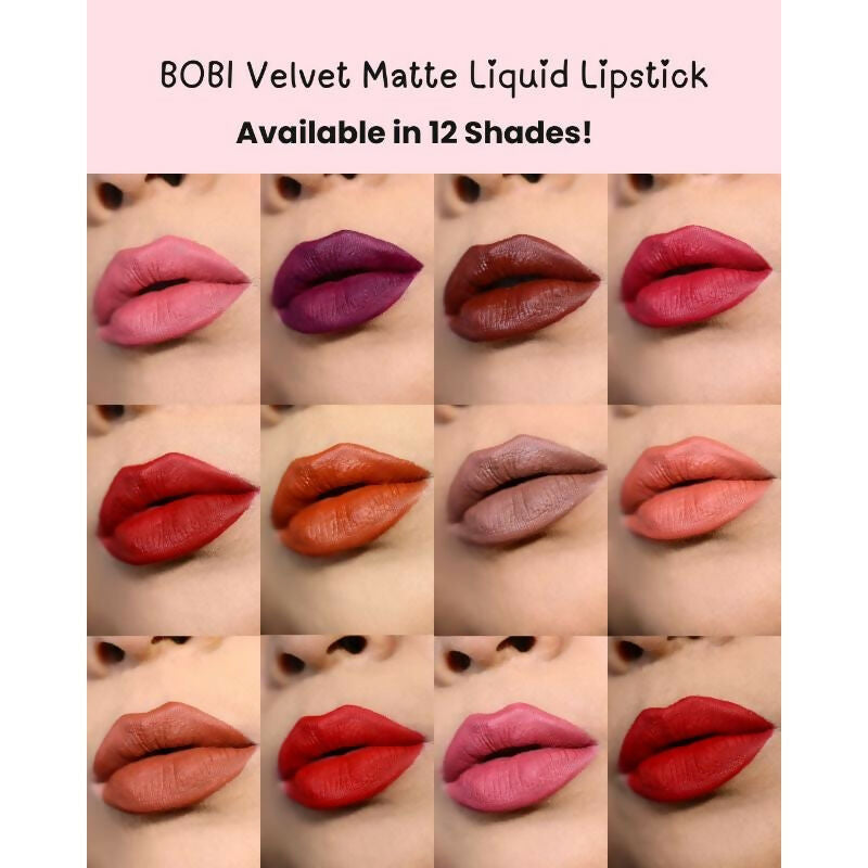 BOBI Velvet Matte Liquid Lipstick, Shade_12 DIVA | Grocsy
