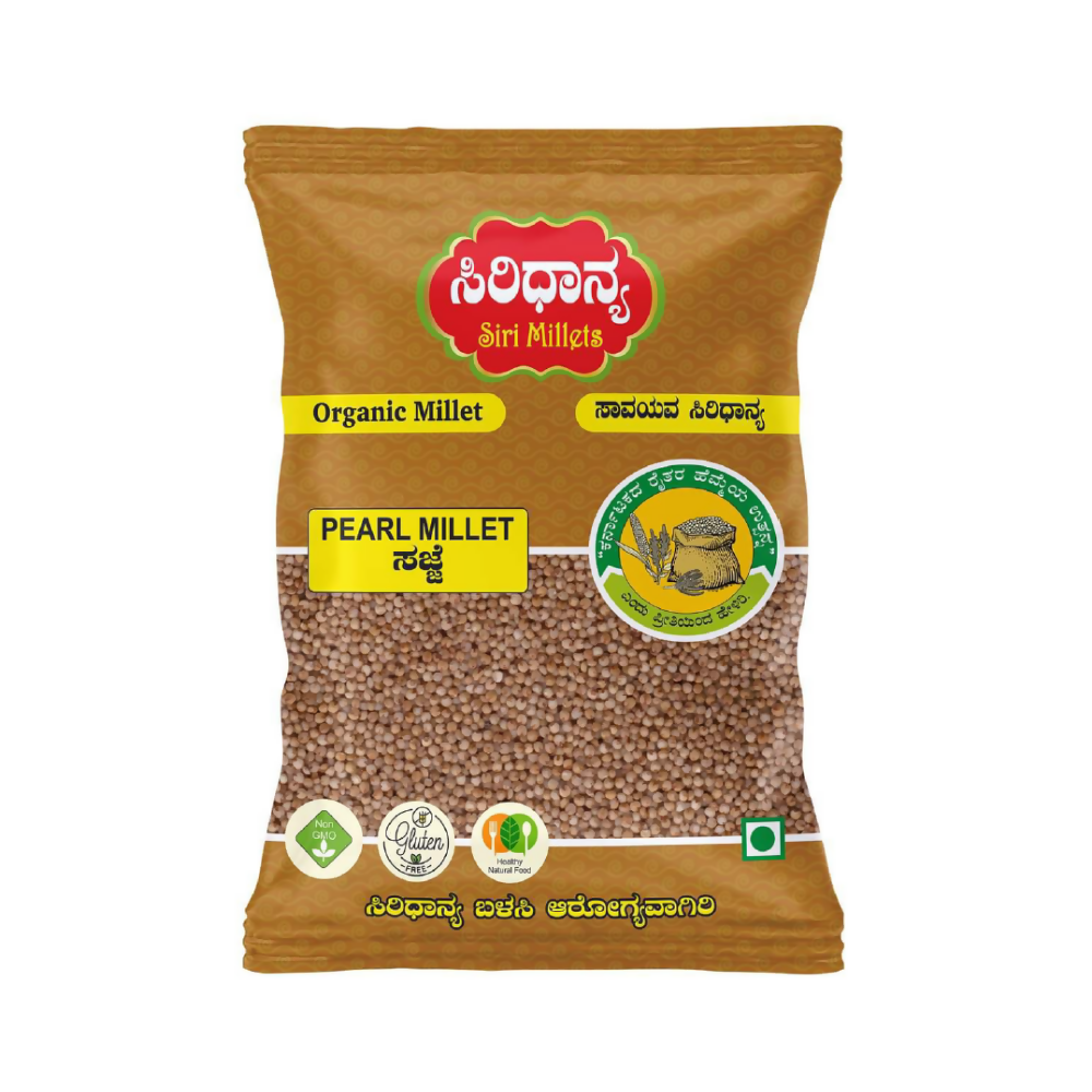 Siri Millets Organic Pearl Millet - Unpolished and Processed Grains (Sajje) | Grocsy