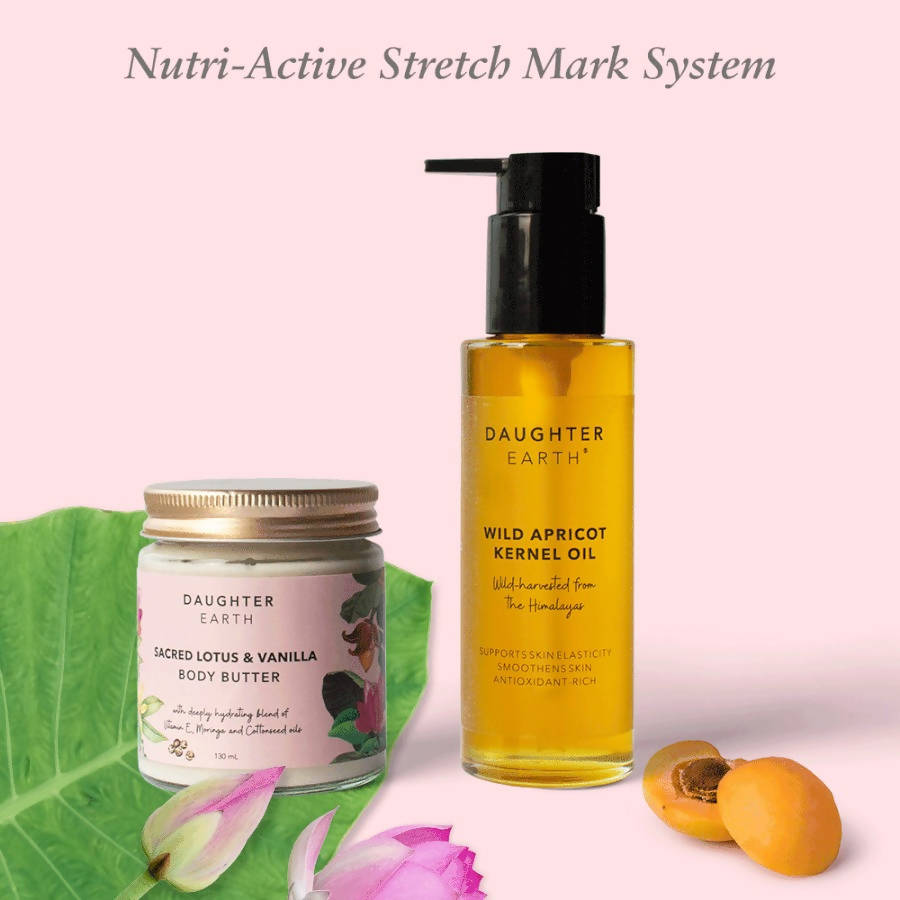 Daughter Earth Sacred Lotus & Vanilla Body Butter and Wild Apricot Kernel Oil | Grocsy