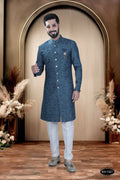 Joban Fashion Men's Blue TR Kurta with Pyjama | Grocsy