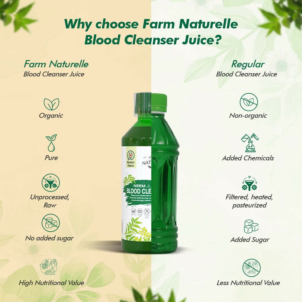 Farm Naturelle Neem Juice - Nature's Power for Detox and Skin Health | Grocsy
