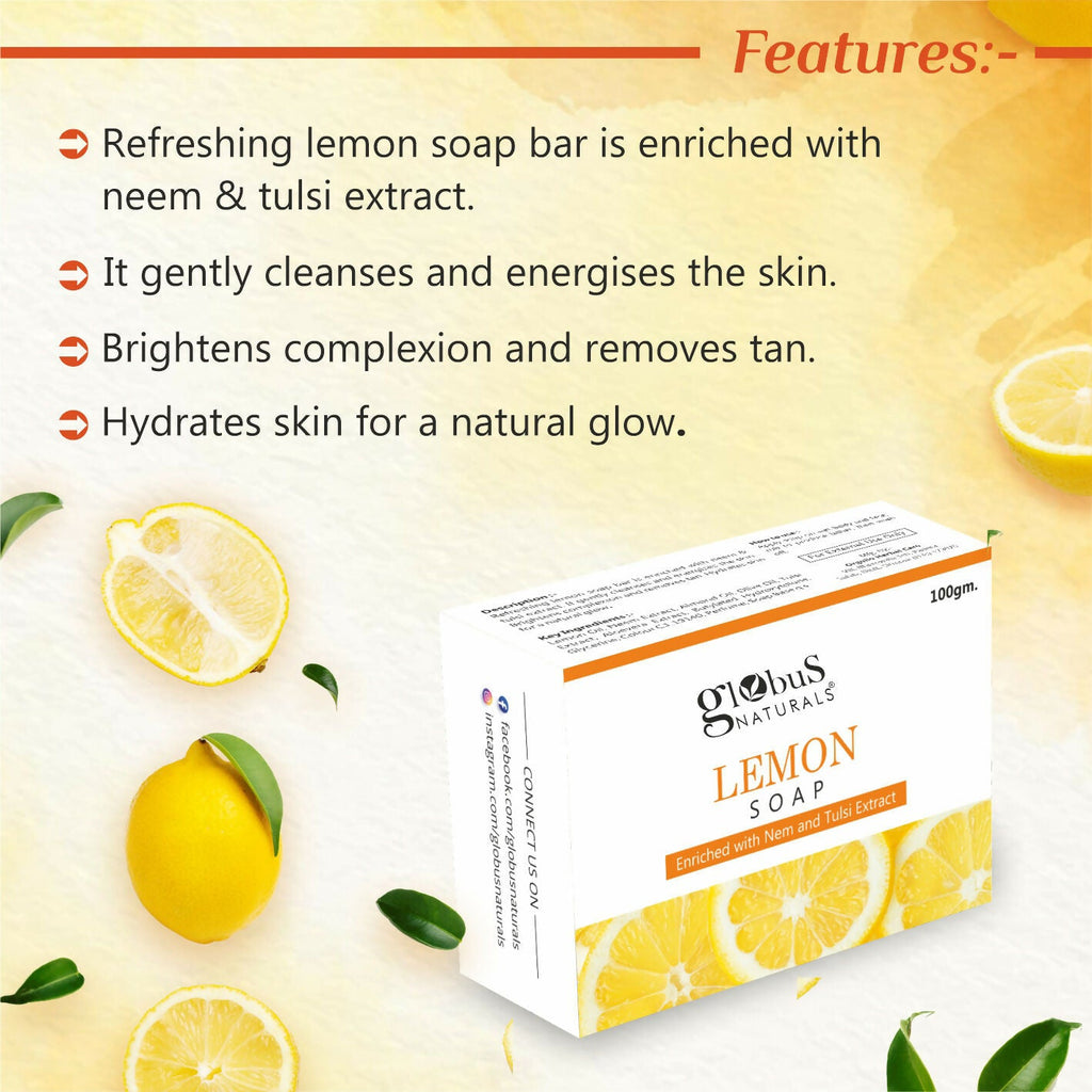 Globus Naturals Lemon Soap | Grocsy