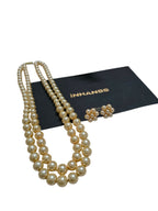 Inhanns Everyday Workwear Pearl Set (Double Layered Pearls) - Beige | Grocsy