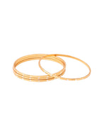 NVR Women's Set of 4 Gold-Polished Traditional Bangles | Grocsy