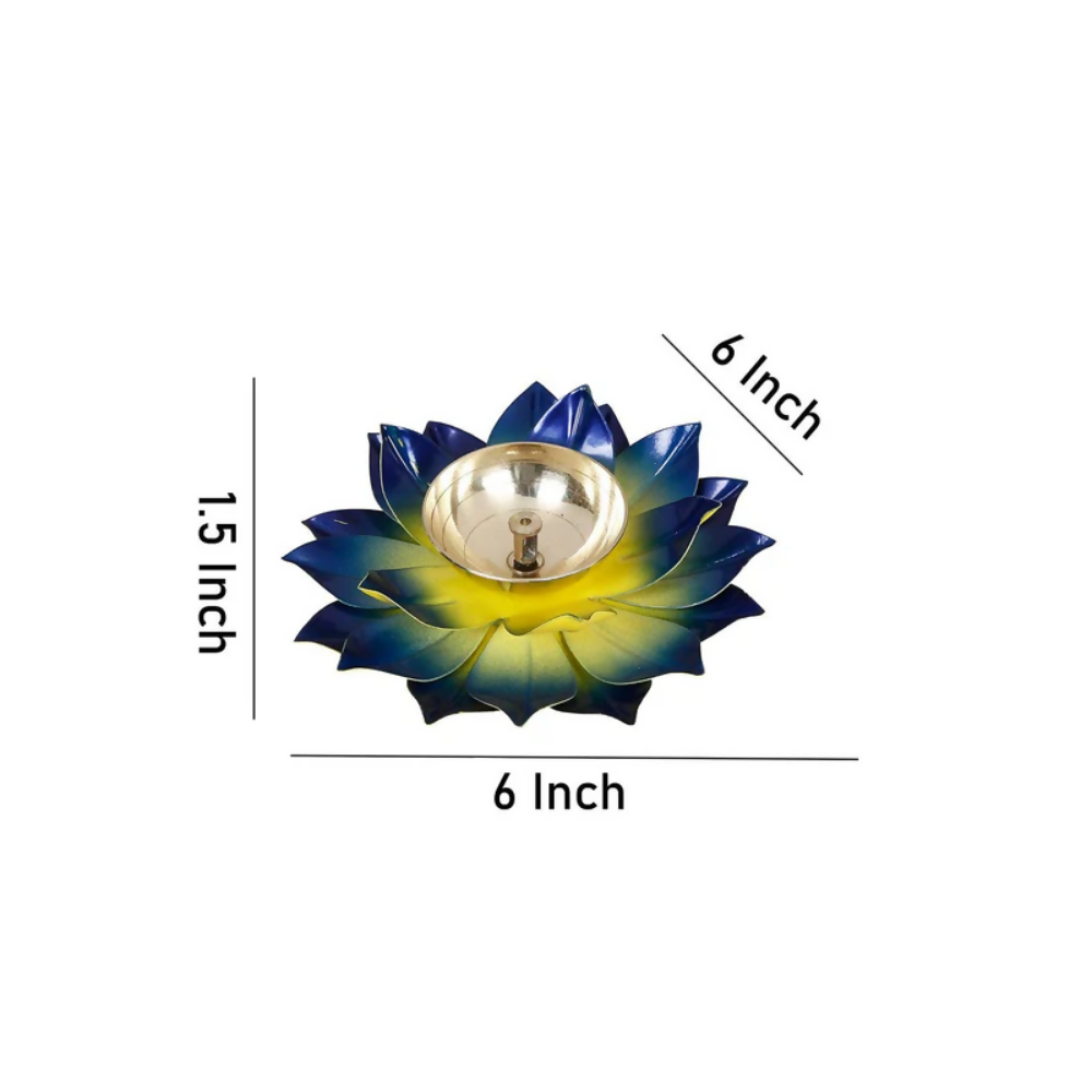 CraftVatika Kamal Diya Deepak Lotus Brass Diyas Oil Lamp Pooja | Grocsy