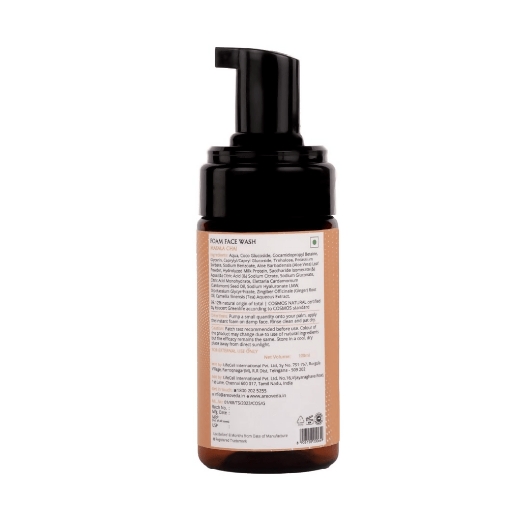 AreoVeda Moisturizing Foam Face Wash | Grocsy