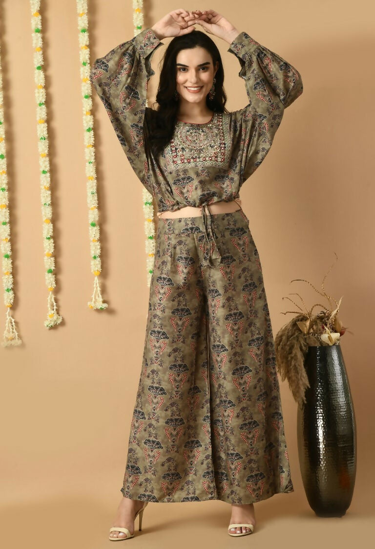 Joban Fashion D.Green Maslin Kurta Set | Grocsy