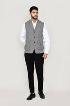 Joban Fashion White Colored Art Silk Fabric Kurta, Jacket With Straight Fit Pant | Grocsy