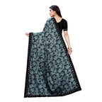 Vamika Black Lycra Designer Saree (Niya Black) | Grocsy