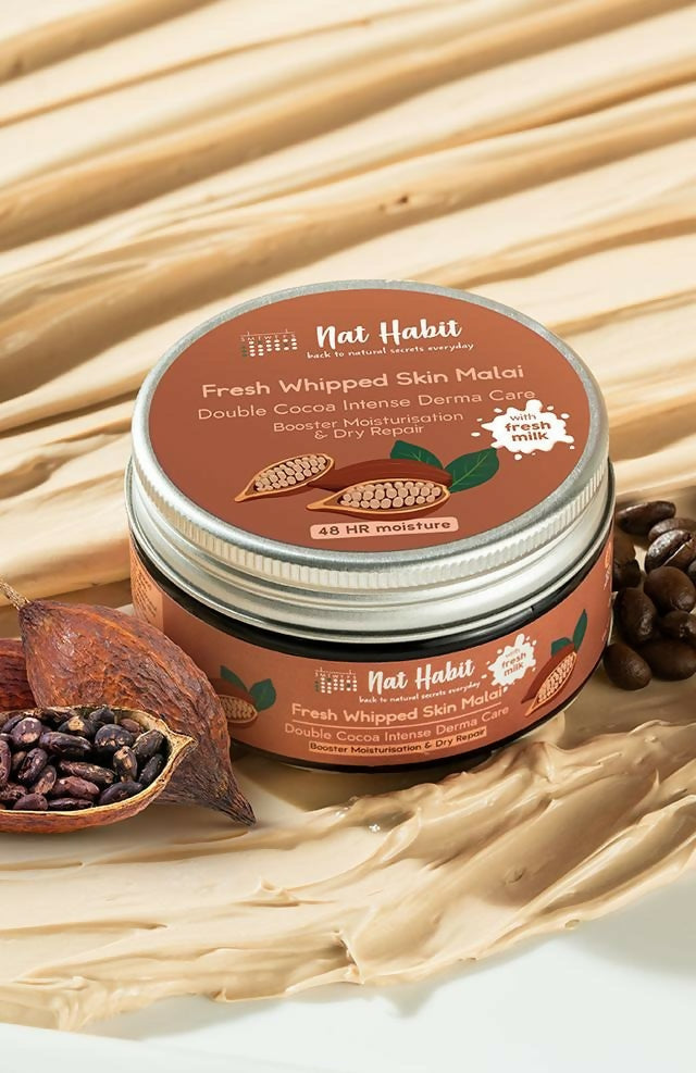 Nat Habit Double Cocoa Intense DermaCare Fresh Whipped Skin Malai | Grocsy