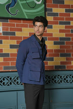 Minimal Matrix Black Shacket by Hilo Design | Grocsy