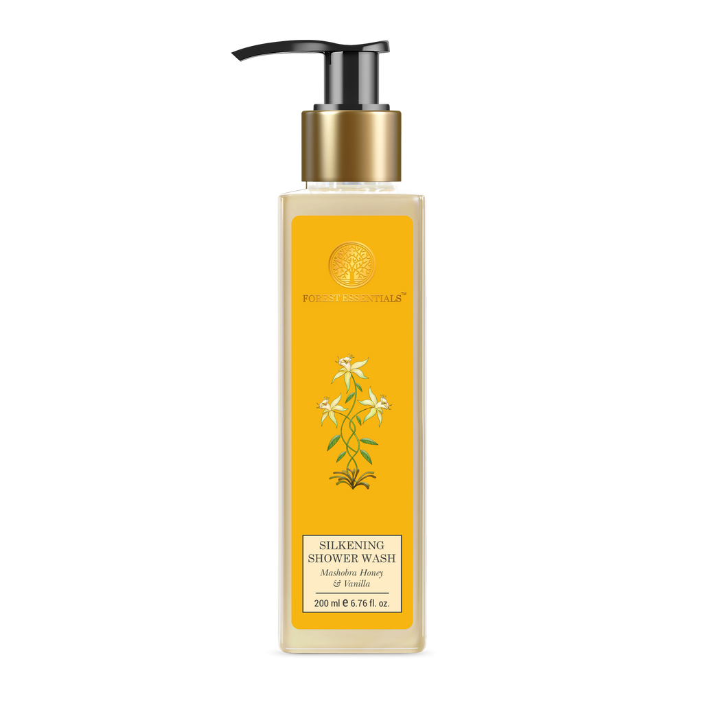 Forest Essentials Travel Size Silkening Shower Wash Mashobra Honey & Vanilla | Grocsy