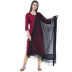 A R Silk Black Color Chandna Dupattas and Chunnis | Grocsy