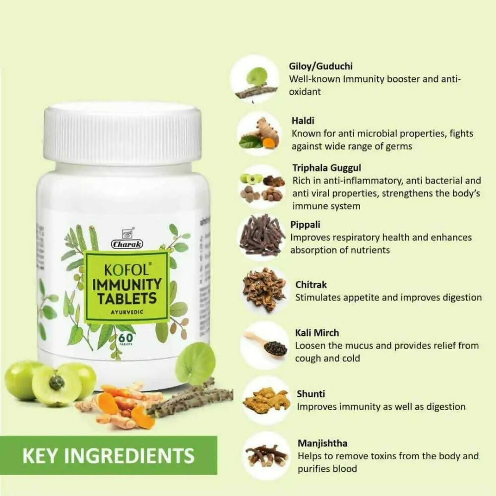 Charak Kofol Immunity Tablets | Grocsy