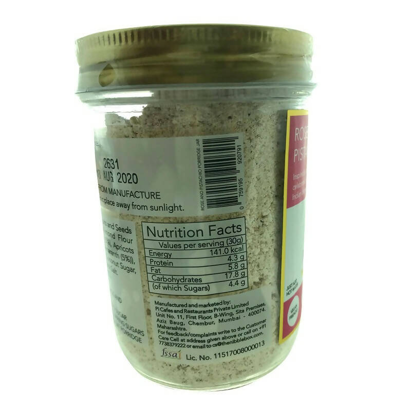 Thenibblebox Rose & Pistachio Almond flour Superfood Porridge Instant Breakfast Mix | Grocsy