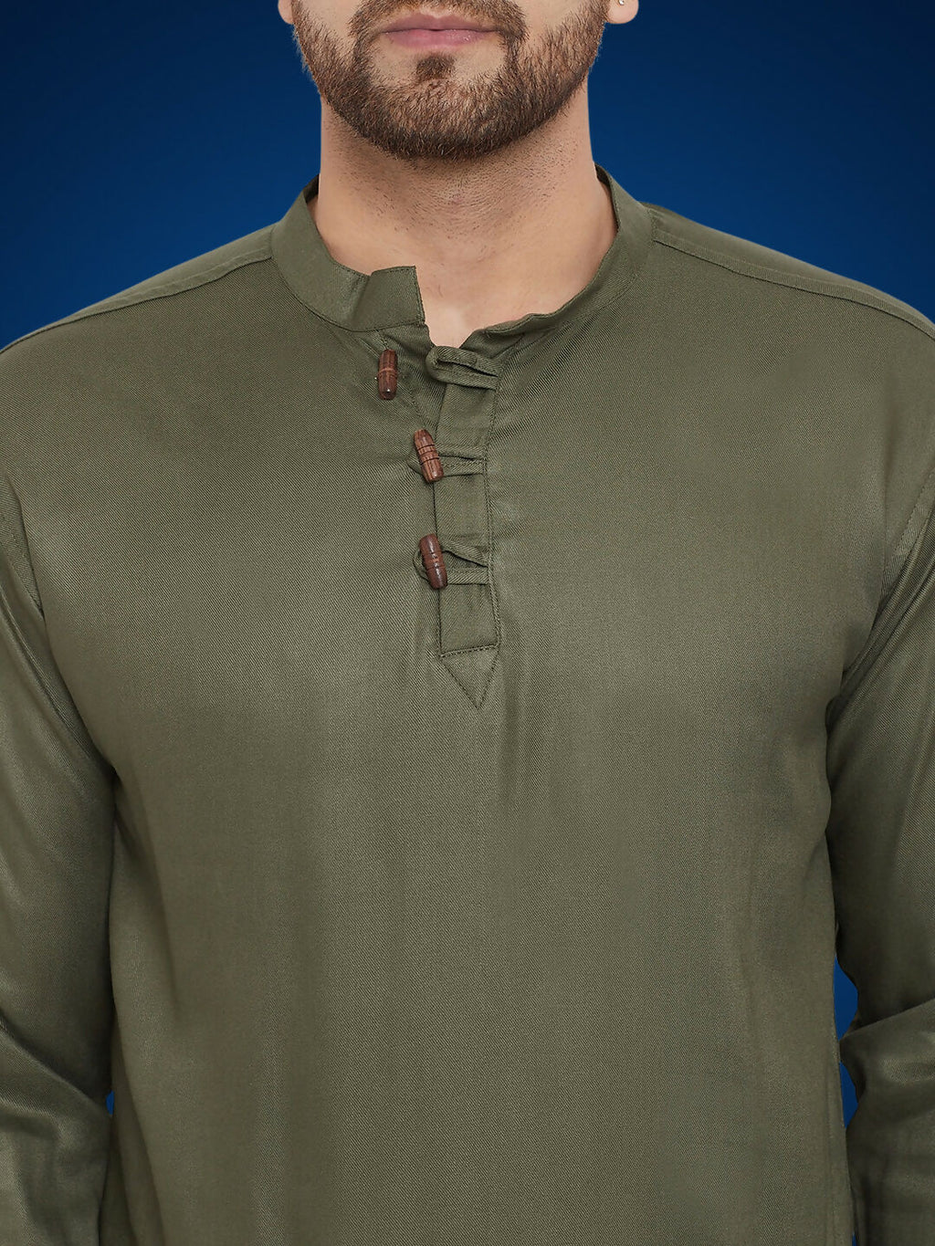 Even Apparels Men's Pure Cotton Green Kurta | Grocsy