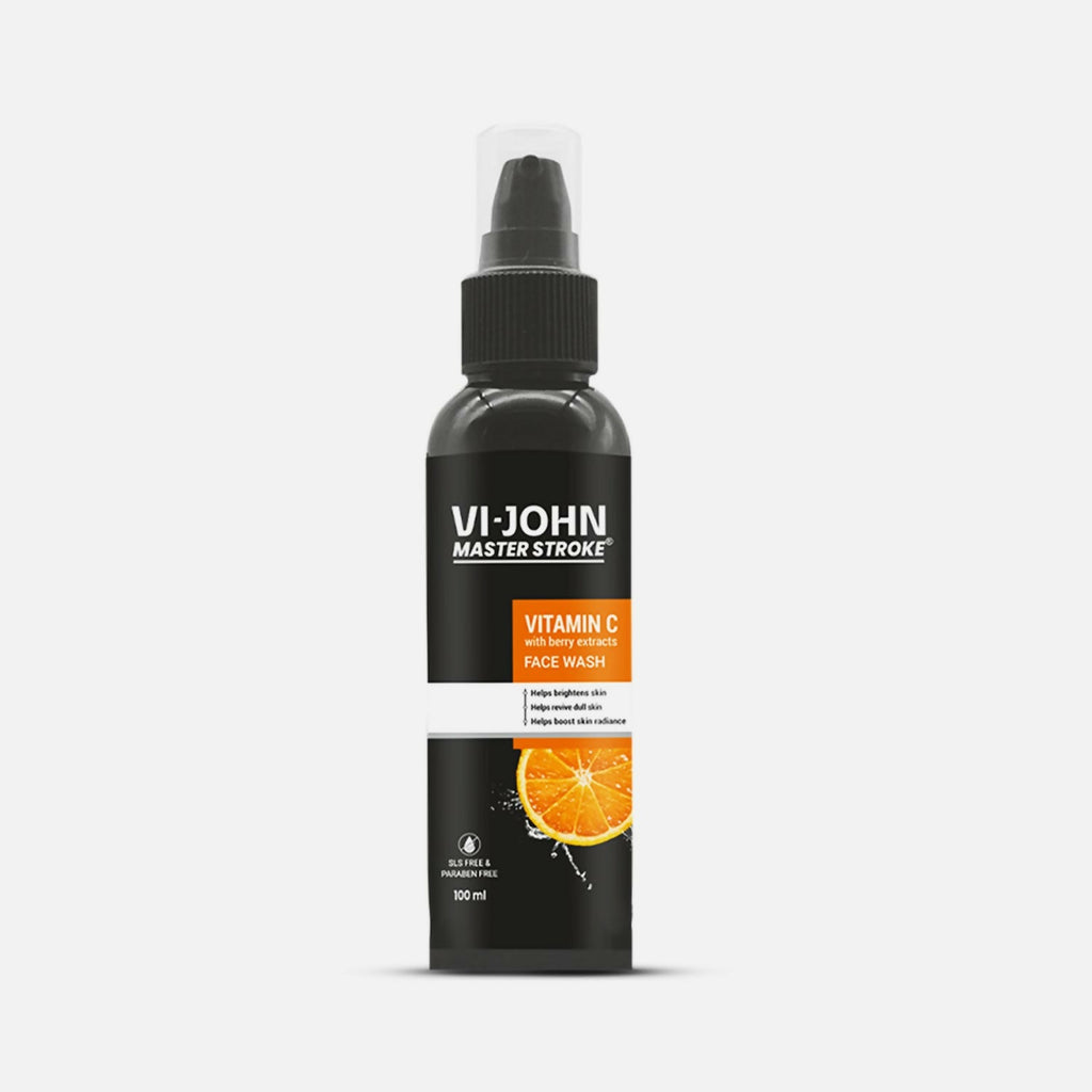 VI-JOHN Master Stroke Vitamin-C Face Wash Brightening Skin And Radiant Glow For All Skin Types | Grocsy