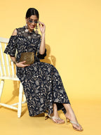 Yufta Deep Navy Blue Dress | Grocsy