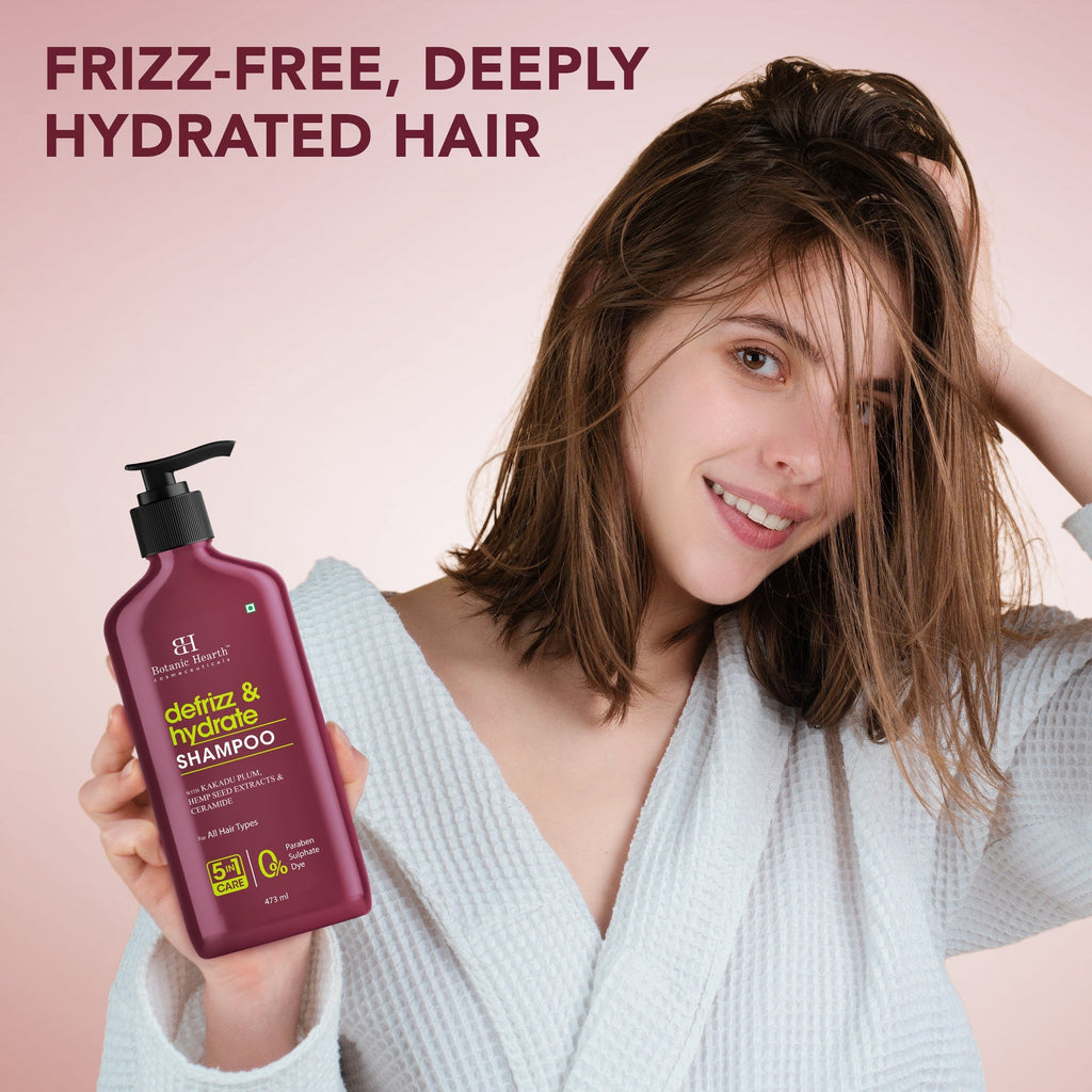 Botanic Hearth Defrizz & Hydrate Shampoo with Hemp Seed Extract & Ceramide | Grocsy