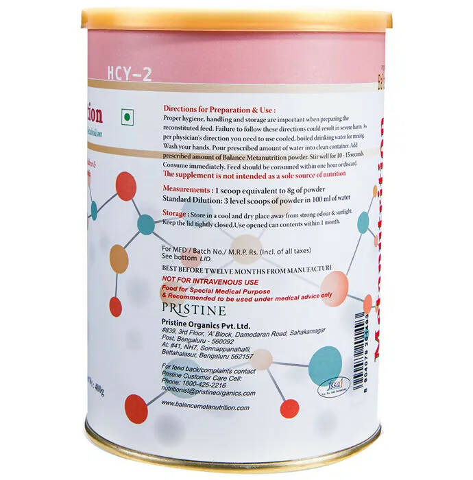 Pristine Balance Metanutrition HCY-2 (3 Years & Above) | Grocsy