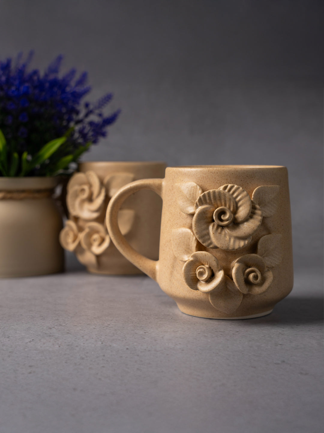 Simply Soho Desert Bloom Mugs- Set of 2 | Grocsy