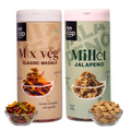 Nocap foods Zero Guilt Healthy Chips - Classic Masala & Millet Jalapeno | Grocsy