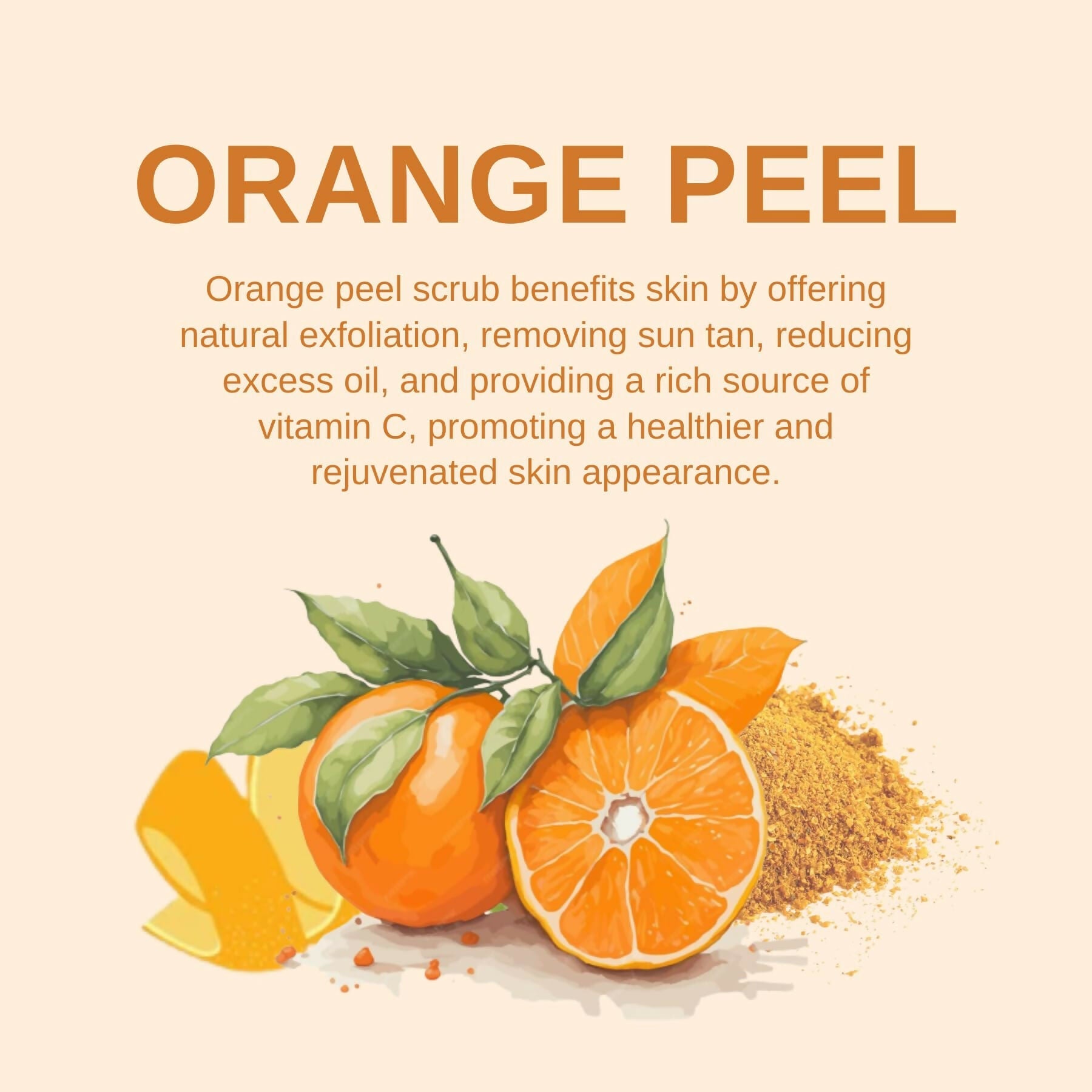 Kimayra Natural Orange Peel Face & Body Scrub For Brightens Skin Tone, Tan Removal Scrub | Grocsy