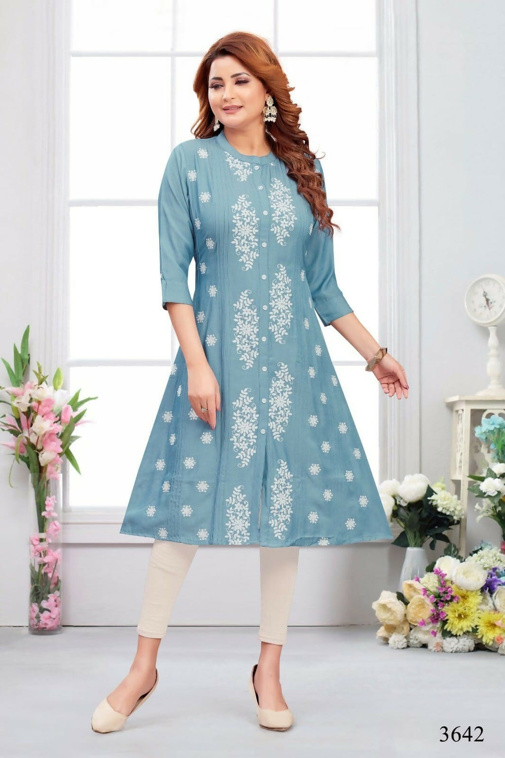 Joban Fashion Heavy Muslin Denim Color Tunic | Grocsy