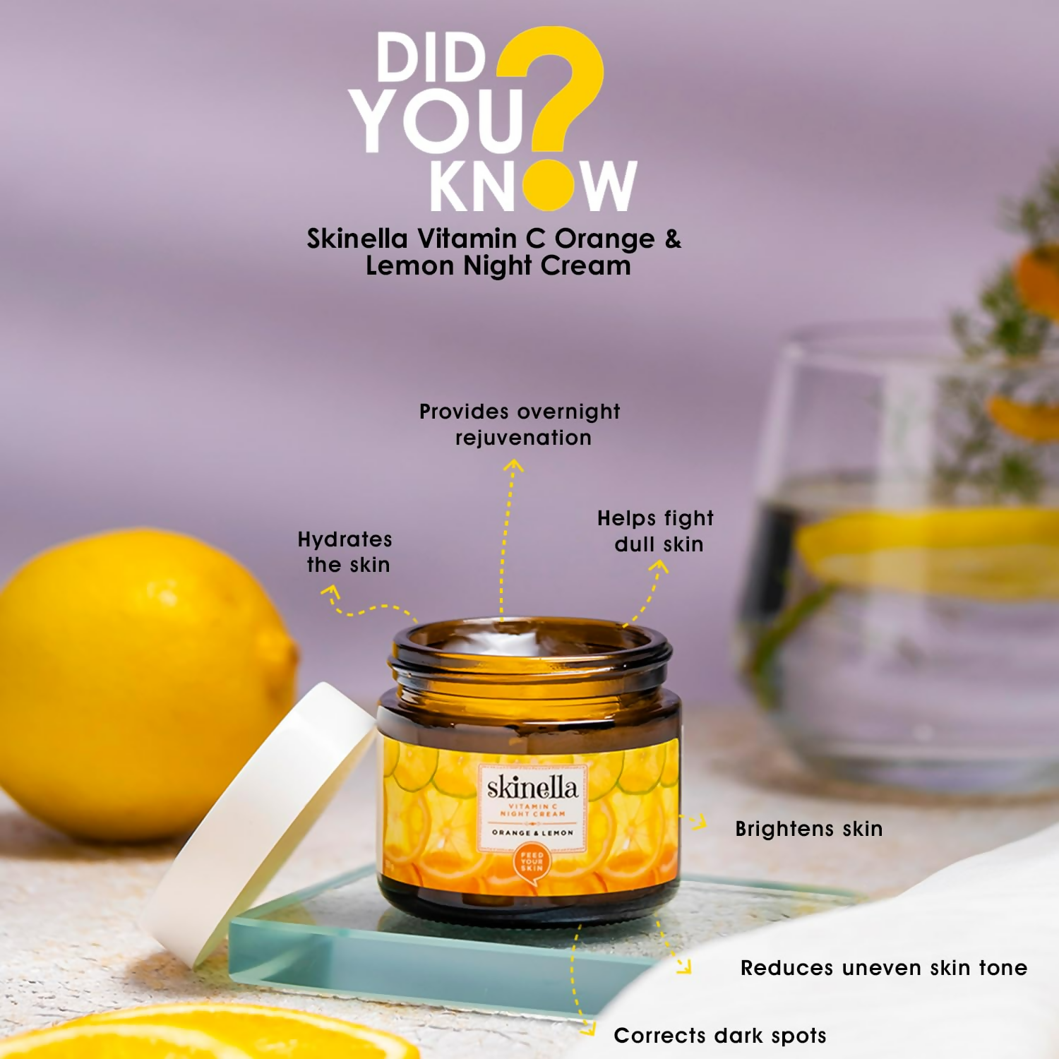 Skinella Vitamin C Night Cream-Orange Lemon | Grocsy