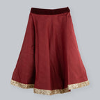 Pink Cow Fashions Red Ghagra Choli With Frill Dupatta | Grocsy
