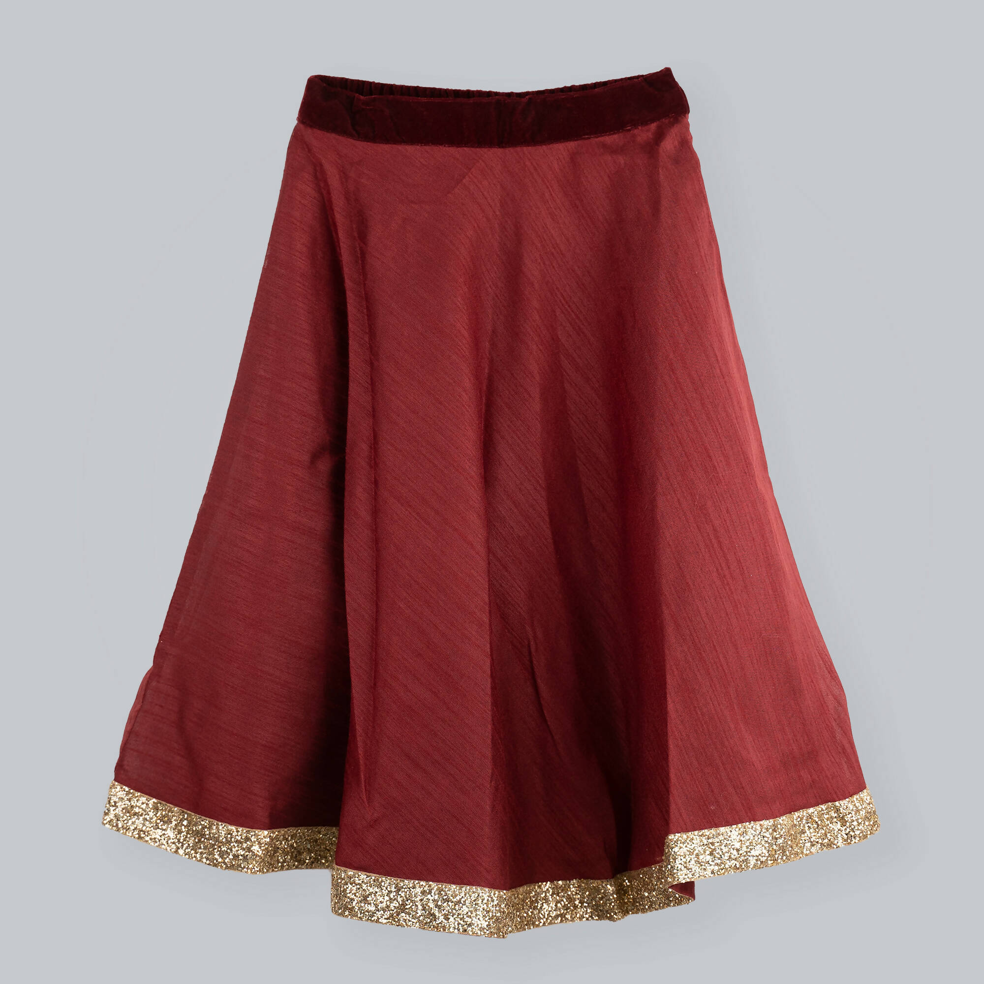 Pink Cow Fashions Red Ghagra Choli With Frill Dupatta | Grocsy