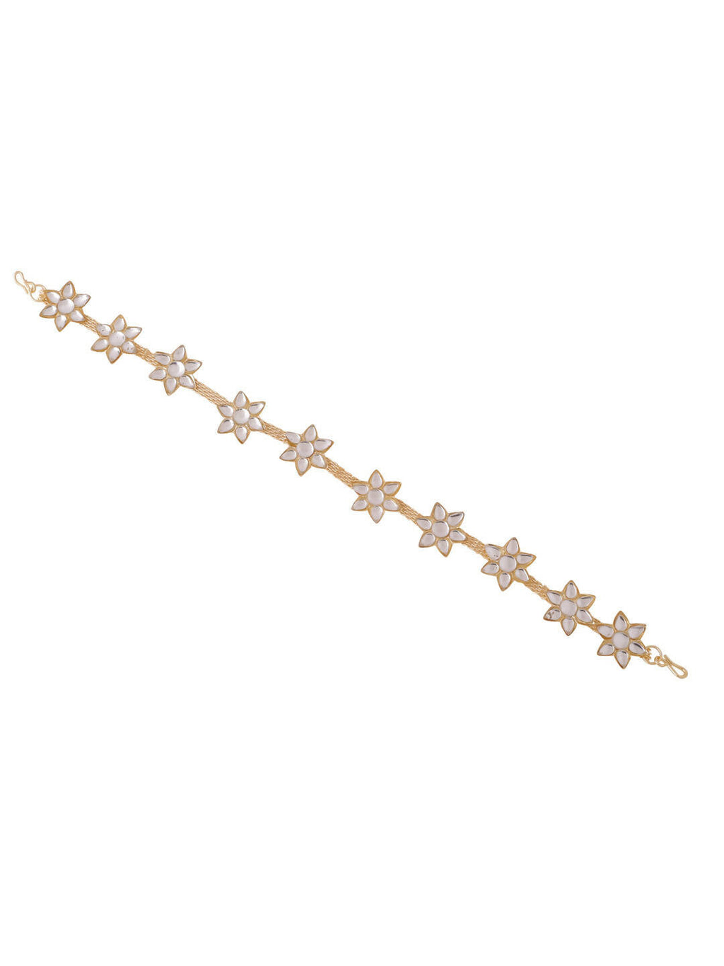 NVR Women's Gold-Polished Traditional Trending Matha Patti | Grocsy