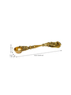 eCraftIndia Gold-Toned Ethnic Carved Brass Long Stick Diya with 1 Wick for Pooja Room | Grocsy