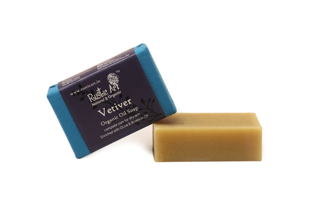 Rustic Art Vetiver Organic Oil Soap | Grocsy