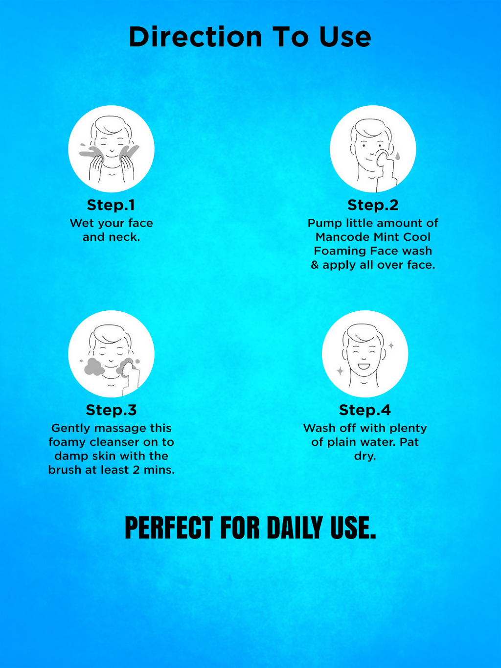 Mancode Refreshing Mint Cool Foaming Face Wash | Grocsy