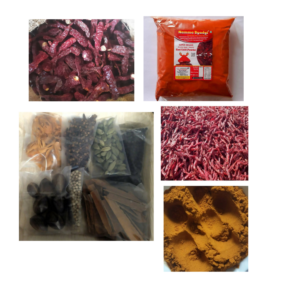 Namma Byadgi's Organic Mirchi Masala Kit- (Marchi, Spices, Powders) | Grocsy